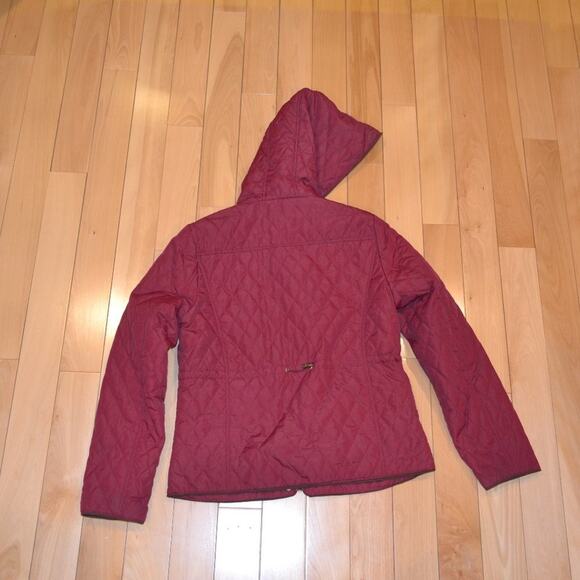 Active USA Light Jacket Size Medium Color Maroon Two Pockets on Front - Picture 4 of 6